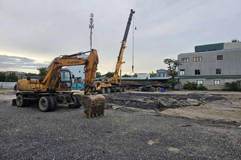 Công ty thi công xây dựng nhà ở xã hội uy tín, chuyên nghiệp 9 Chuẩn bị máy móc, thiết bị thi công và khu vực tập kết vật tư