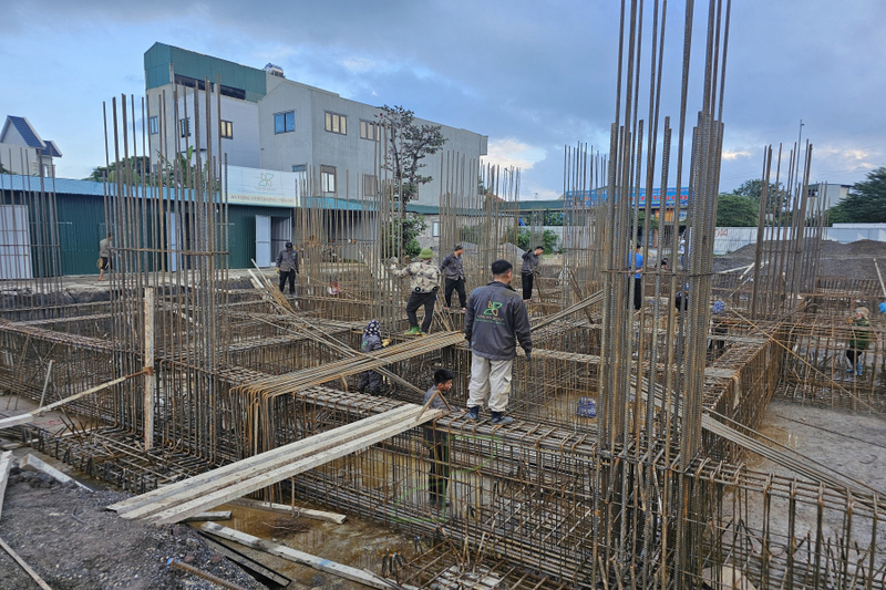 Nhà thầu thi công nhà ở xã hội tại Hưng Yên 9 Gia công lắp dựng cốt thép móng giằng