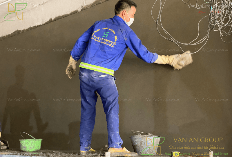 Công ty thi công xây dựng nhà ở xã hội uy tín, chuyên nghiệp 15 Thi công chống thấm, trát tường và cán nền công trình NOXH