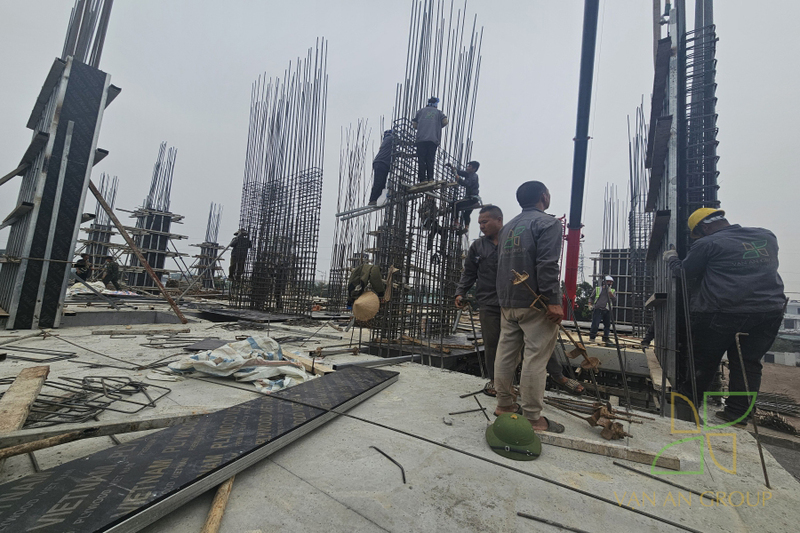 Nhà thầu thi công nhà ở xã hội tại Nghệ An 12 Triển khai thi công cột btct công trình NOXH