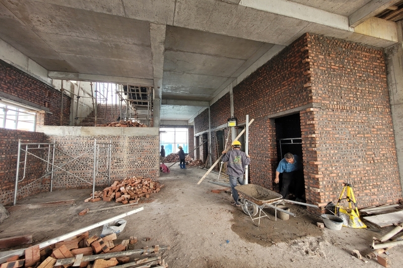 Nhà thầu thi công nhà ở xã hội tại Thái Nguyên 15 Công tác xây tường bao và tường ngắn NOXH theo đúng thiết kế