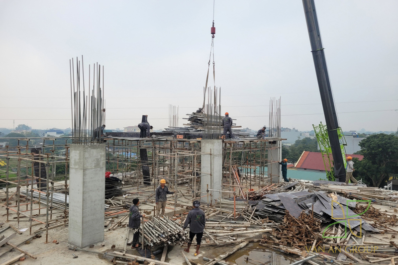 Nhà thầu thi công nhà ở xã hội tại Hải Phòng 12 Tiến hành lắp dựng dầm, sàn từng tầng theo hồ sơ thiết kế