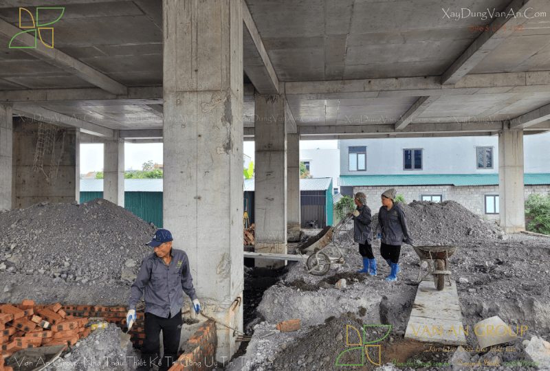 Nhà thầu thi công nhà ở xã hội tại Ninh Bình 15 Xây tường bao, tường ngăn phân chia khu vực cho công trình