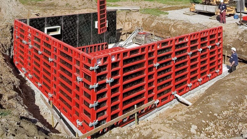 Biện pháp thi công ván khuôn, cốp pha móng, cột, dầm sàn 4 Thi công ván khuôn móng và đài cọc